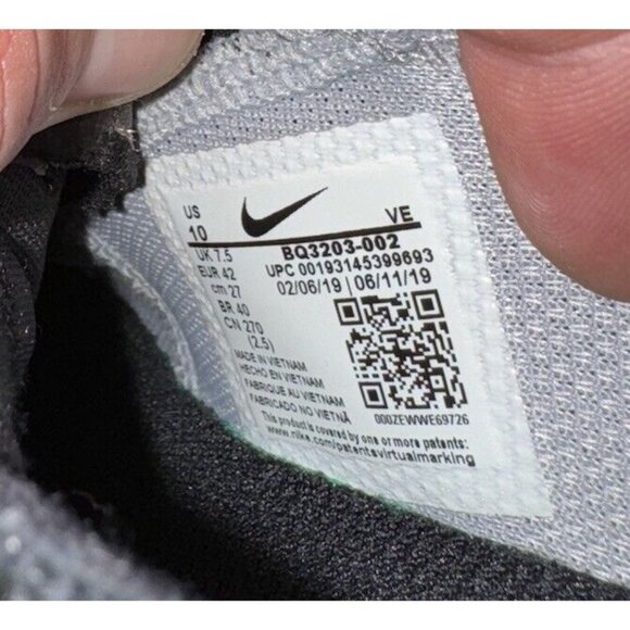 Nike Zoom Gravity Womens Athletic Running Shoes Size 10 Black Gray BQ3203-002 - Picture 8 of 8